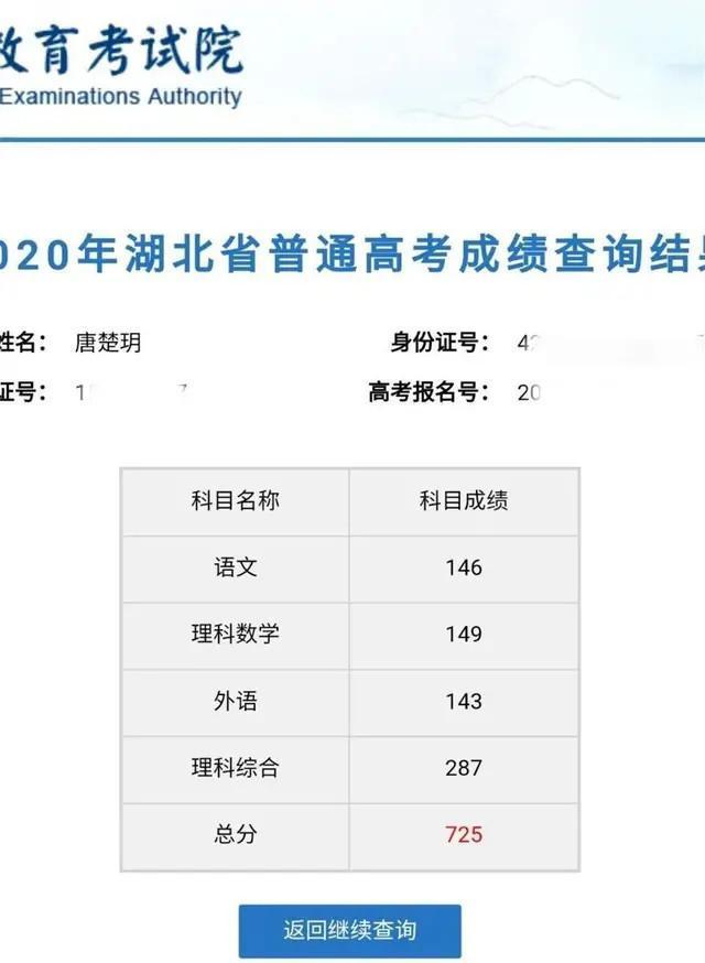 武漢學(xué)霸高考725分，這位湖北2020高考狀元到底有多強(qiáng)(圖2)