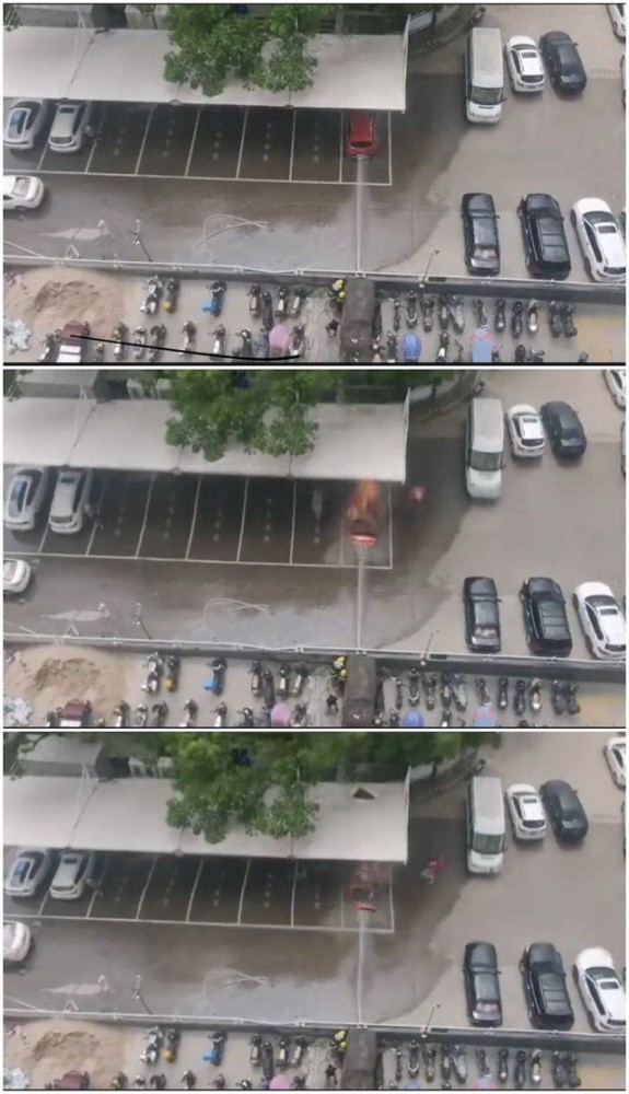 北汽新能源汽車冒煙遇水又爆炸 電動(dòng)車起火該怎么做？(圖2)