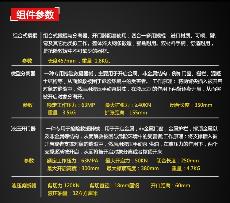 應(yīng)急救援單兵背負式電動液壓破拆工具EHK-5A(圖4)
